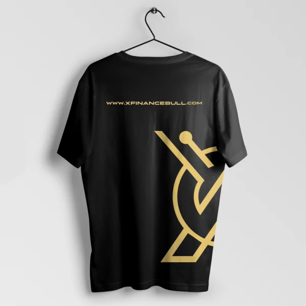 xFinanceBull Embroidery T-Shirt (Black) – Confidence in Every Stitch - Image 2