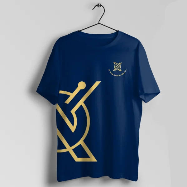 xFinanceBull Embroidery T-Shirt (Blue) – Confidence in Every Stitch