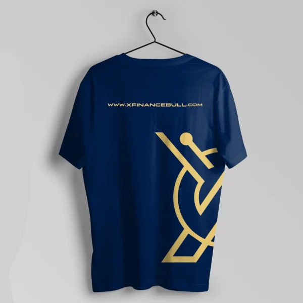 xFinanceBull Embroidery T-Shirt (Blue) – Confidence in Every Stitch - Image 2